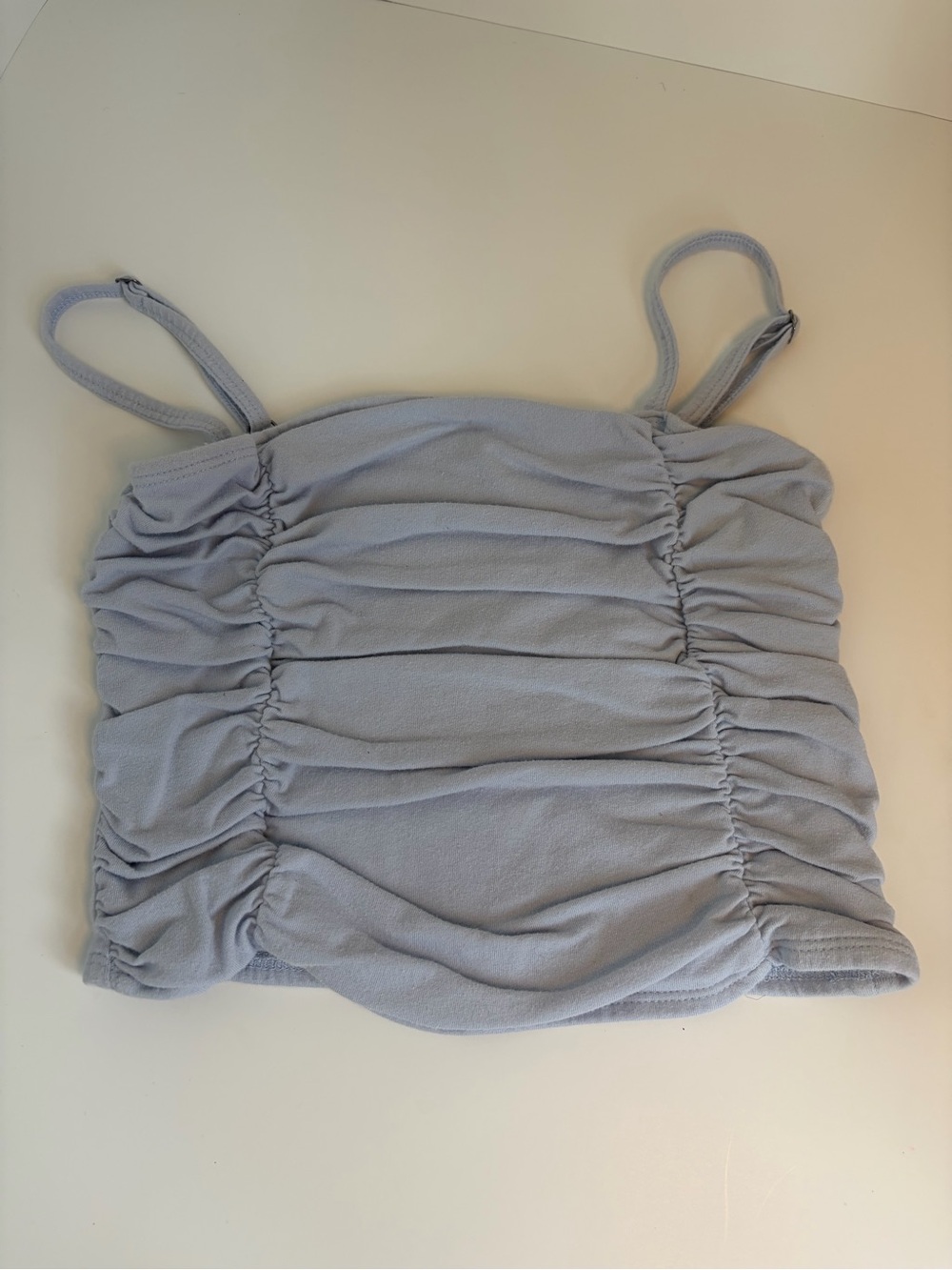 Hollister Pale Blue Ruched Spaghetti Strap Camisole Size S